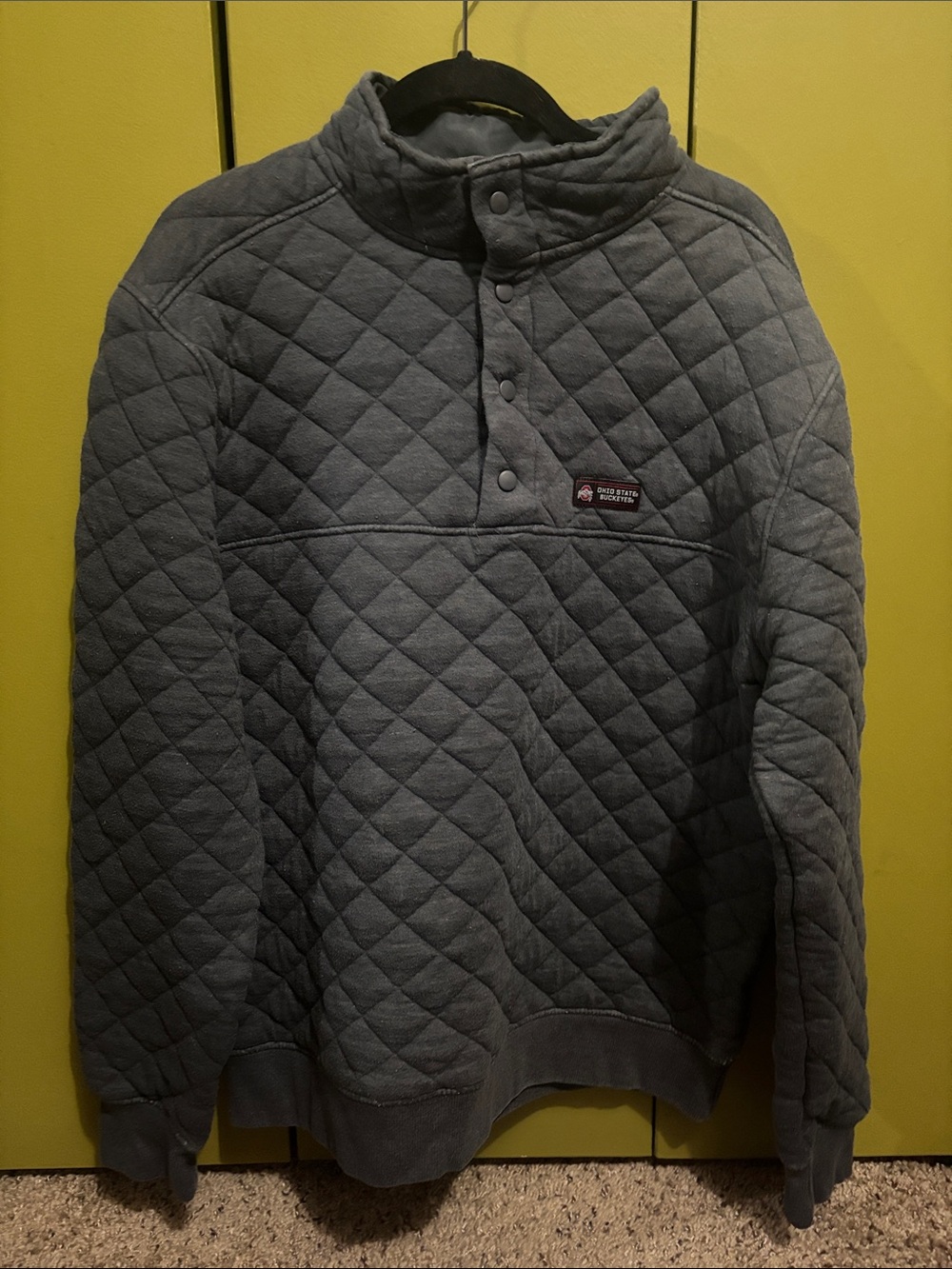 Men's The Ohio State Quilted Pullover-Gray